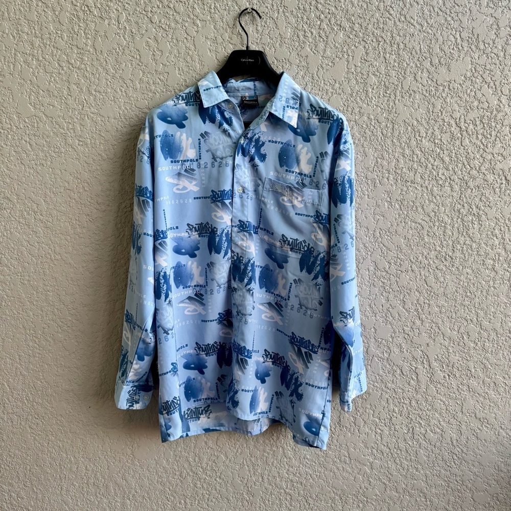 Southpole Men's L Blue Button-Down Shirt